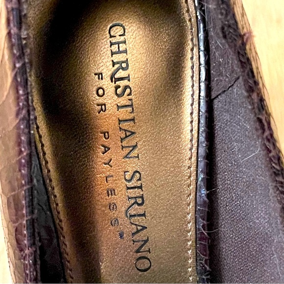 Christian Siriano Brown snakeskin heel pumps - Picture 3 of 4